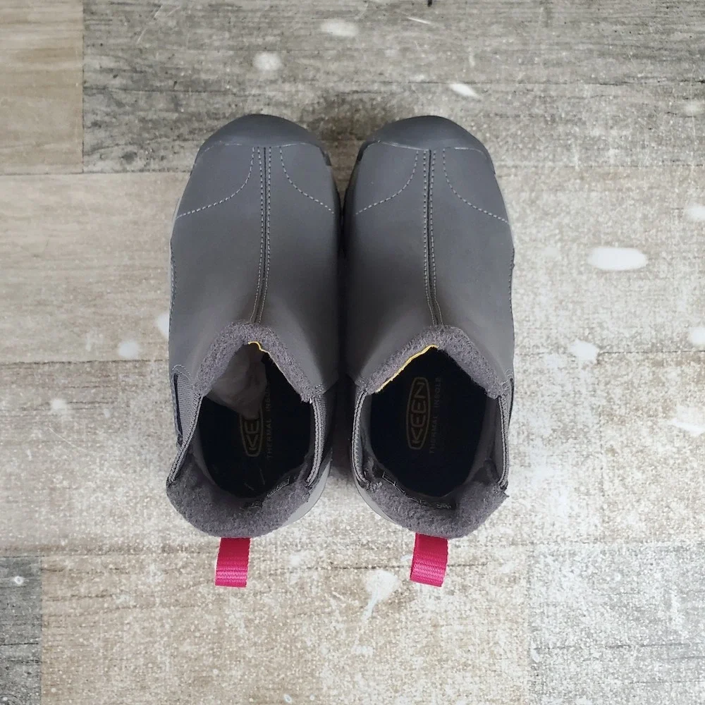 Keen Kootenay III Kids Winter Boot 8 Steel Gray Slip On Waterproof Chelsea Boots